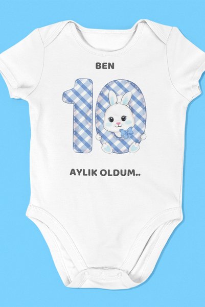 LilJoy Organic 100% Cotton I'M a Month Old Printed Baby Bodysuit for Every Month, Body Jumpsuit 12 Pcs