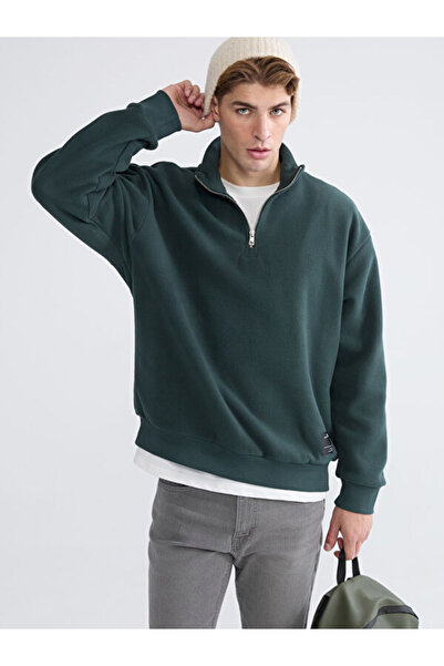 LC Waikiki Rmz Gi̇yi̇m Farkiyla Fleece Men's Thick Sweatshirt