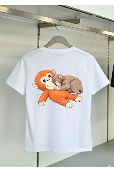 playwear Gündem Tricou Cute Mother Love Monkey BACK V 1 cu imprimeu Regular F...