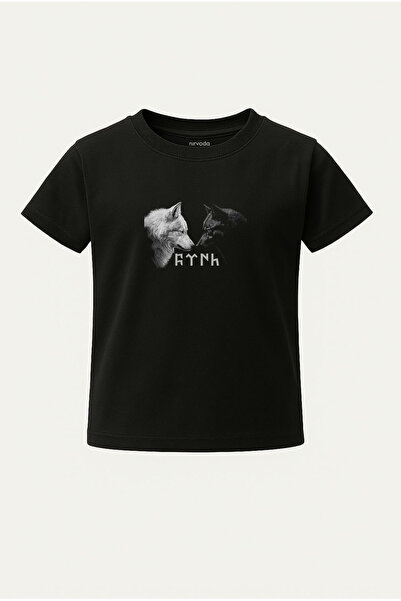 nirvoda Tricou pentru copii Bozkurt Göktürkçe Tricou pentru copii cu imprimeu...