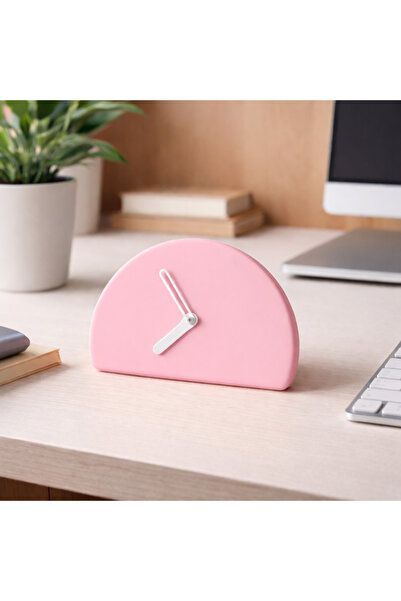 Basart Modern Minimalist Yarım Daire Masa Saati - 5 Renk Seçeneği