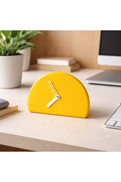 Basart Modern Minimalist Yarım Daire Masa Saati - 5 Renk Seçeneği