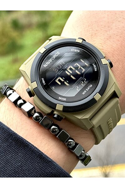 Naviforce Digital Men's Wristwatch + Bracelet Gift