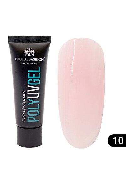 global fashion Polygel nail extension, Global Fashion, 30 g, Pink, 10