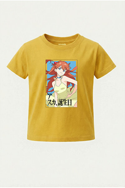 nirvoda Παιδικό μπλουζάκι Asuka Langley Evangelion με στάμπα για παιδιά