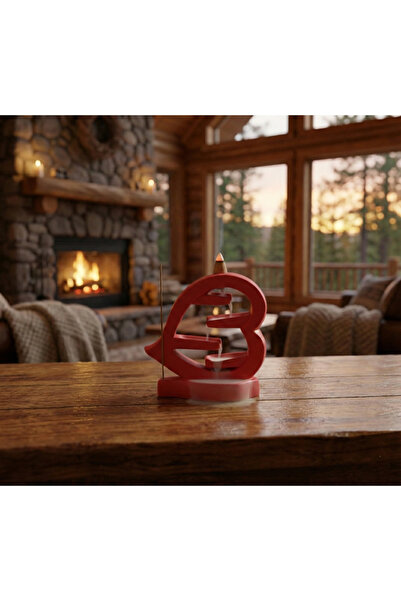 SEMY STORE YENİ!! Kırmızı Kalp Temalı Geri Akış Tütsüsü, Ev Dekorasyon, Obje,...