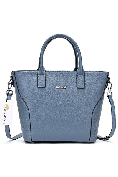 JERMYN'S Women's bag, genuine leather, Malaga, blue