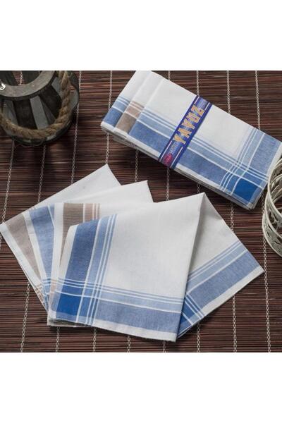 GÖZDE TEKSTİL Kutulu Kumaş Cep Mendili 40x40 cm – 12 Adet (1 Düzine)-Yavuz