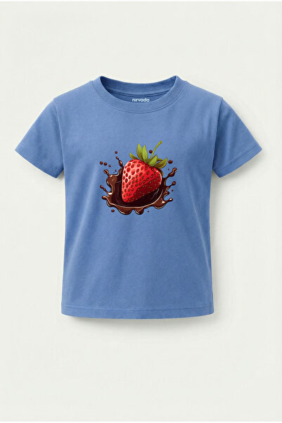 nirvoda Children's T-Shirt Chocolate Strawberry Printed Kids Tshirt