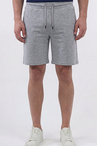 Veleno Men's Gray Oversize Relaxed Bermuda Shorts Comfortable Fit