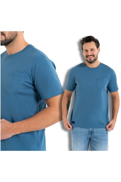 MORAJ MEN'S CLASSIC T-SHIRT PLAIN WITH POCKET ELEGANT T-SHIRT