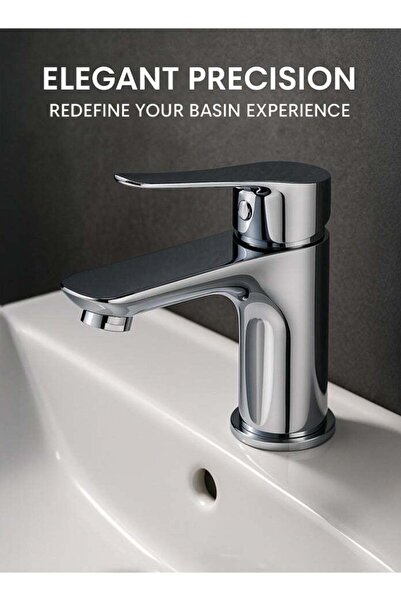 modi خلاط حوض - هيكل من سبائك الزنك، تصميم مدمج 133 × 42 × 161 مم، طلاء كروم ...