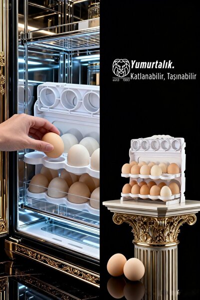 Transformacion 30’lu Katlanabilir Dolap Kapağına Yumurta Organizeri - Ultra D...