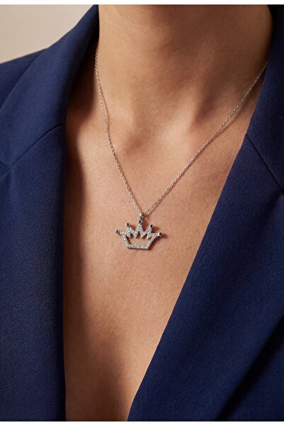 Çelikoğlu Kuyumculuk GÜMÜŞ KRAL TAÇI KOLYE