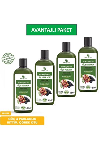 Hunca Care Bıttım & Black Cumin Shampoo 485ml Set of 4