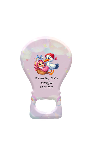 Yeni Doğan Kız Bebek için Özel Tasarlanabilir Balon Magnet Açacak