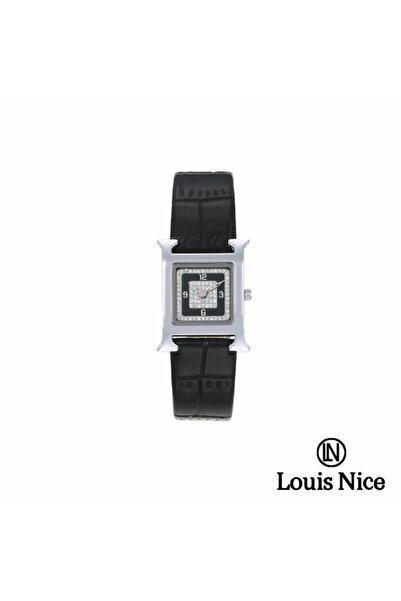 Louis Nice Louis Vuitton women's watch, black Leather