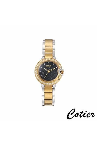 Cotier ساعة نسائية كوتير ستيل فضي و ذهبي