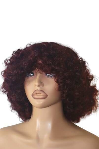 GOLEN Afro Bouncy Curls Human Hair Wig – Short Curly Afro Wig | Natural Afro ...