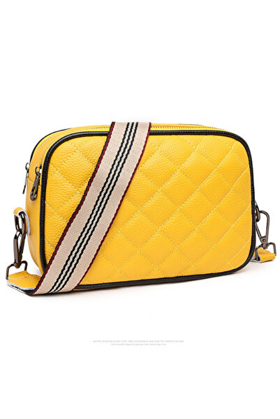 JERMYN'S Women's yellow genuine leather bag Roma
