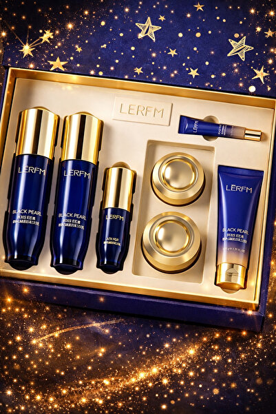 Mas Lord Black Pearl Kore Cilt Bakım Seti | Yoğun Nemlendirme, Anti-Aging & Aydınlatıcı Etki