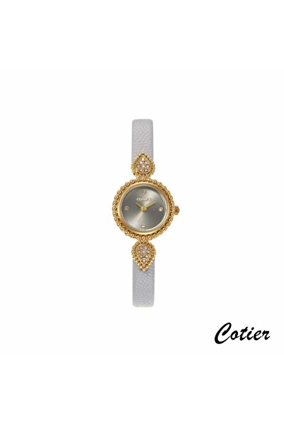 Cotier Couture women's watch, gray Leather