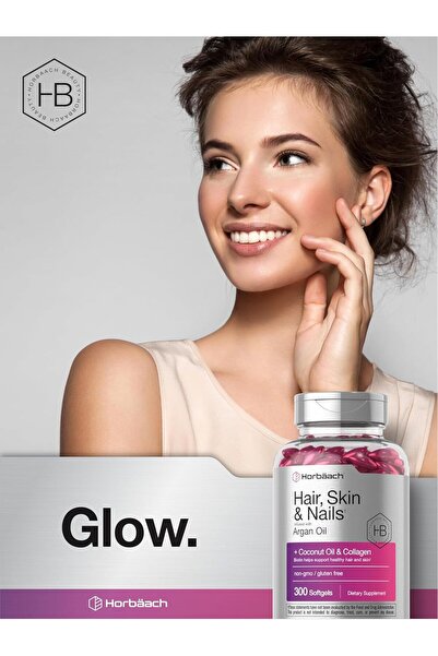 Horbaach Horbäach Hair Skin Nails Vitamin Biotin Collagen Argan Oil Coconut 3...