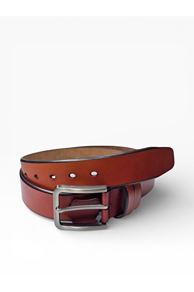 Révano Men's Genuine Leather Belt – Smooth Classic Strap with Square Pin Buckle