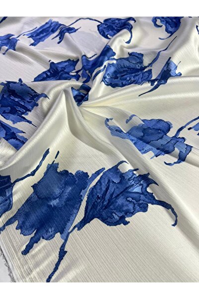 Kumaş sever Exclusive 3-Color Watercolor Leaf Patterned Yoryo Satin Fabric – ...