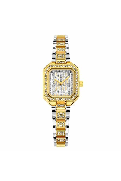Louis Nice Women's evening watch, crystal steel, silver and gold