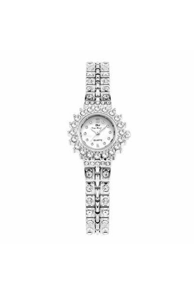 Louis Nice Women's evening watch, crystal steel, silver