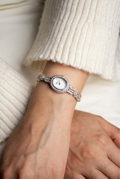 Cotier ساعة نسائية كوتير زركون ستيل فضي