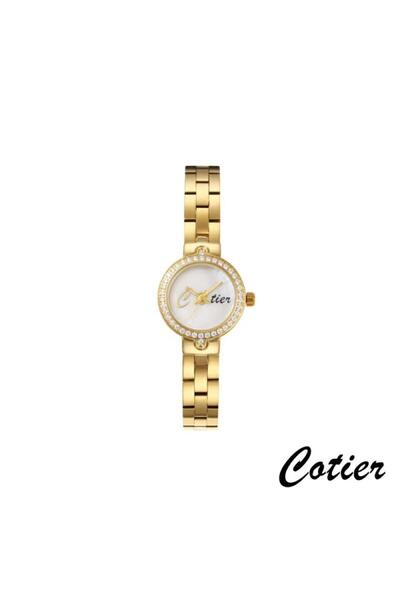 Cotier ساعة نسائية كوتير ستيل ذهبي