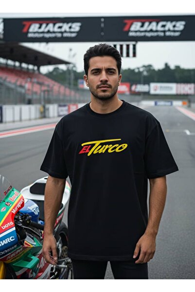 BJACKS Motorsports Wear ELTURCO Toprak Razgatlıoğlu Специална черна тениска P...