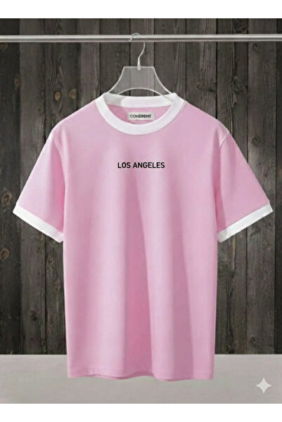 COHERENT Unisex Men/Women White Collar Losangeles Custom Printed Oversize Cot...