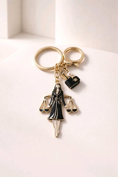 mosmoda Avukat Hakim Adalet Çanta Süsü Aksesuarı , Meslekler Anahtarlık