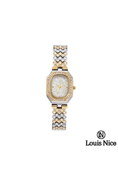 Louis Nice Louis Nice women's watch, crystal steel, silver and gold