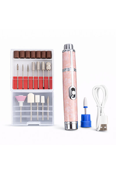 TeknoClass USB Şarjlı Elektrikli Tırnak Törpü Seti 18 Parça Profesyonel Manik...