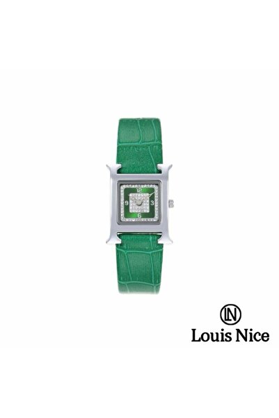 Louis Nice Louis Vuitton women's watch, green Leather