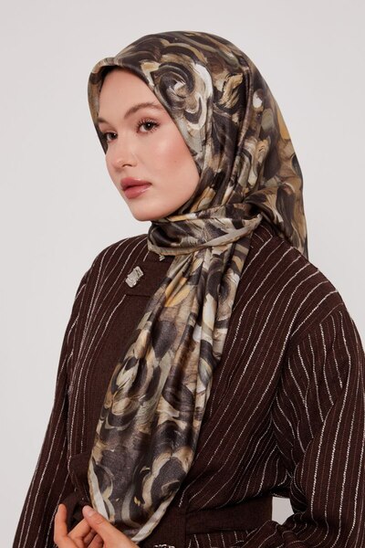 Levidor Floral Pastel Pattern Sparkling Crystal Scarf