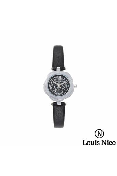 Louis Nice Louis Vuitton women's watch, black Leather