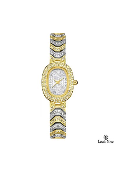 Louis Nice Louis Nice women's watch, crystal steel, silver and gold