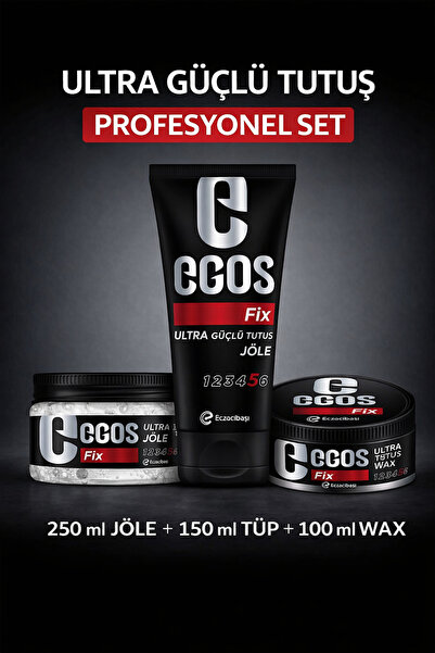 Egos Ultra Güçlü Tutuş 3’lü Profesyonel Set (Jöle + Tüp + Wax)