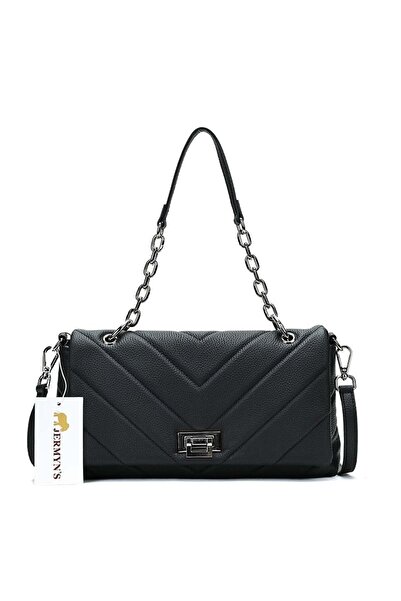 JERMYN'S Women's bag, genuine leather, Almeira, black