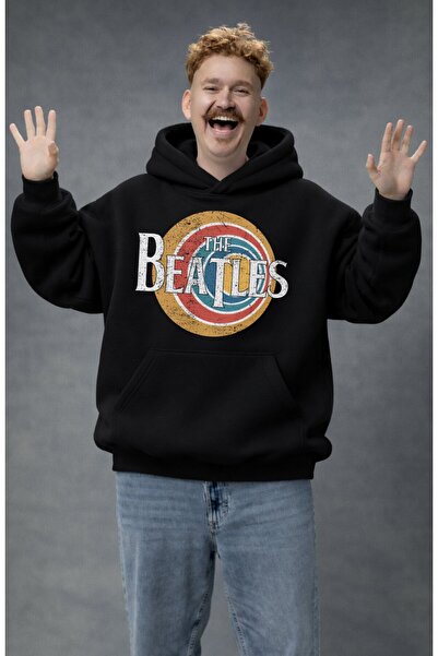 Fuddy Moda Unisex the Beatles Printed Hooded Sweatshirt, Oversized Rock Band ...