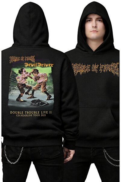 Fuddy Moda Hanorac unisex Cradle Of Filth Devil Driver cu imprimeu pe spate, ...