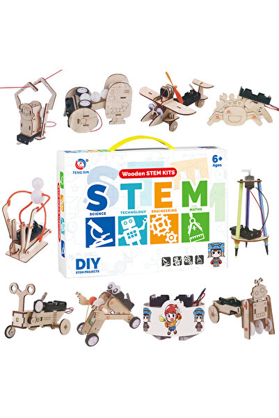 Genaric لعبة مونتيسوري تعليمية خشبية يدوية الصنع، 10 في 1، مجموعة تجميع روبوت...