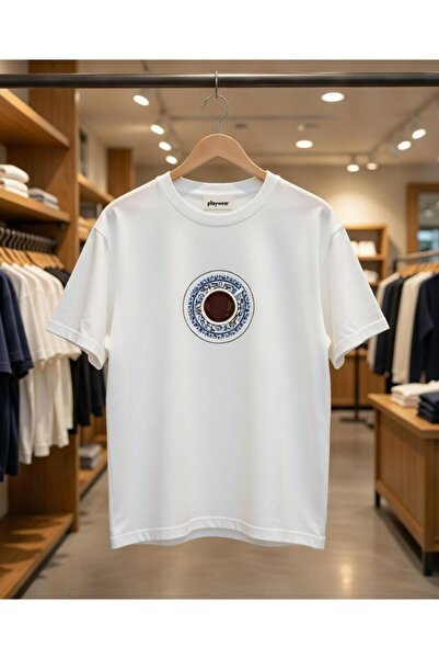 playwear Türk Kahvesi Fincan Baskılı Regular Fit %100 Pamuk Siyah T-shirt