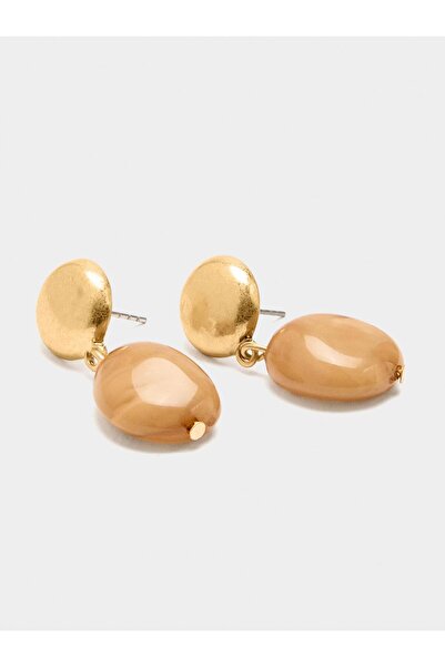 PARFOIS Taş Efektli Oval Küpe