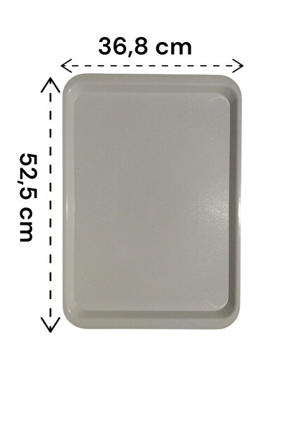 NOVAAVM صينية خدمة ذاتية كبيرة الحجم لون أبيض 52.5x36.8 سم غير قابلة للكسر وم...